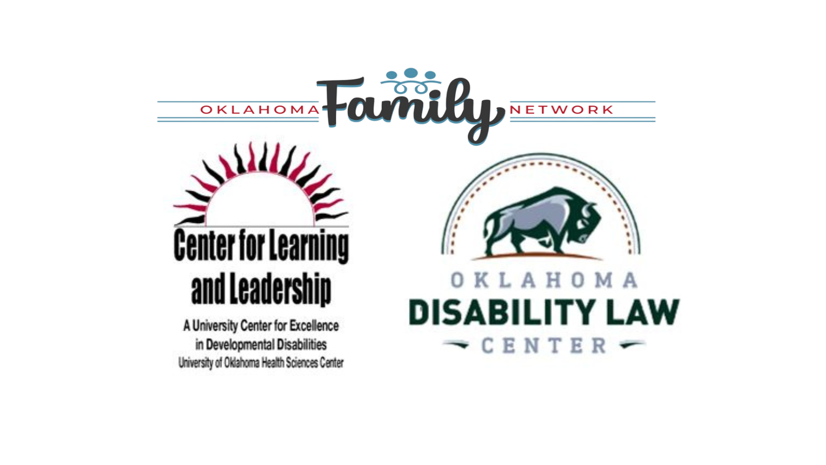 Logos for CLL OK Law Disability Center and OFN