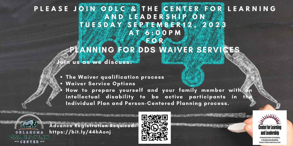 Planning for Waiver Services September 12th at 6:00 p.m.