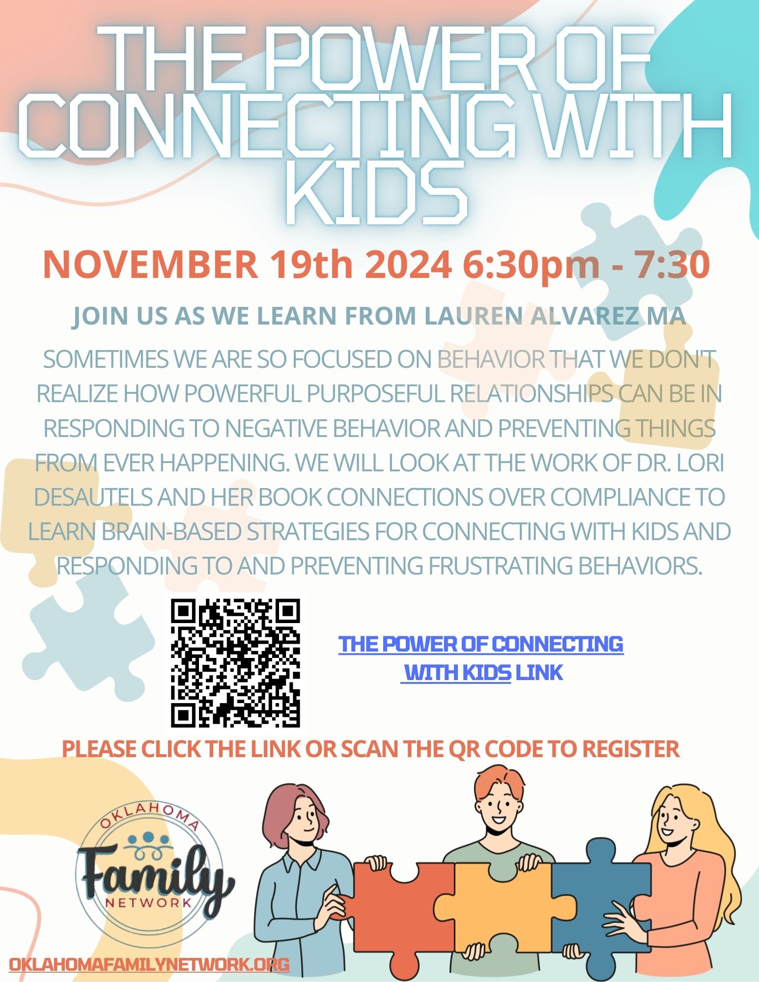 The Power of Connecting with Kids Flyer